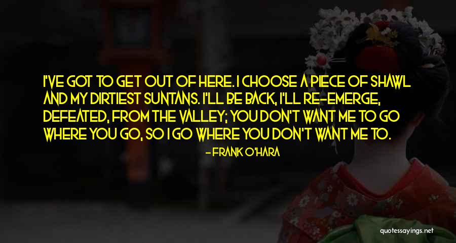 Valley Quotes By Frank O'Hara