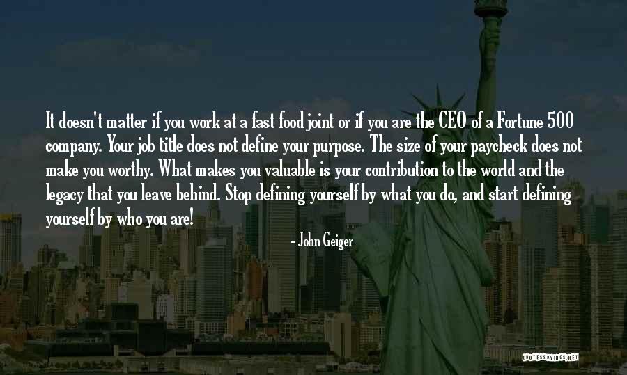 Valuable Contribution Quotes By John Geiger Valuable Contribution Quotes By John Geiger