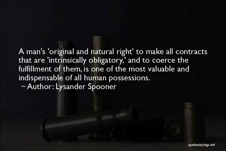 Valuable Possessions Quotes By Lysander Spooner