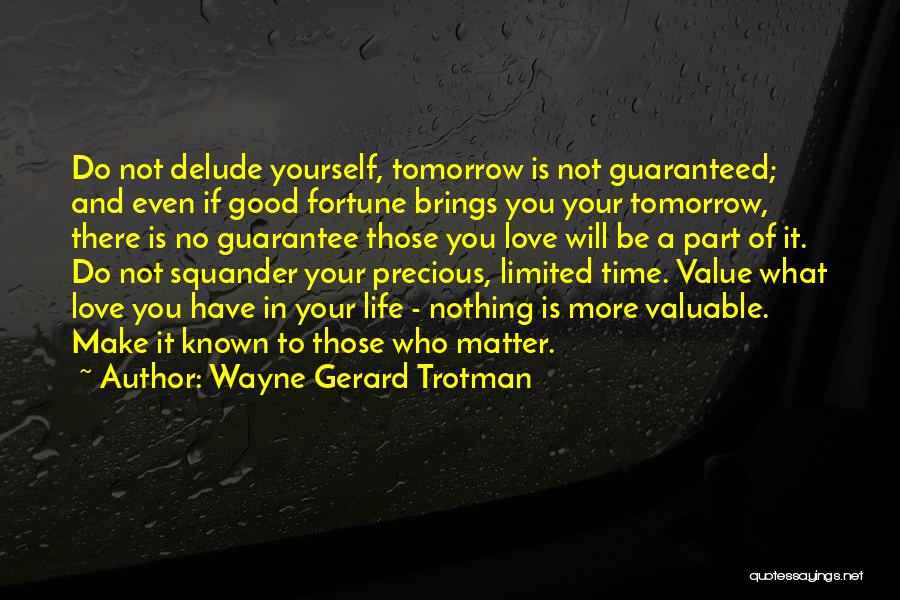 Valuable Time Quotes By Wayne Gerard Trotman