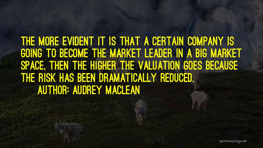 Valuation Of A Company Quotes By Audrey MacLean