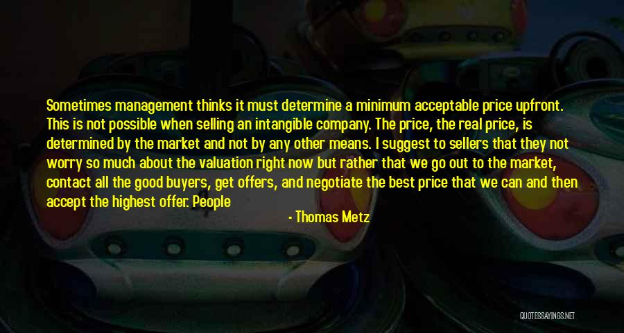 Valuation Of A Company Quotes By Thomas Metz