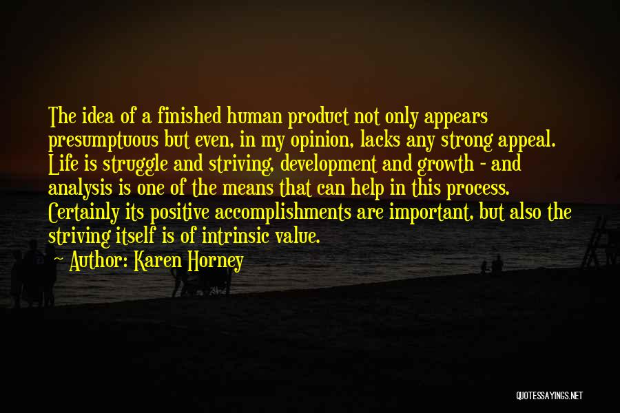 Value And Struggle Quotes By Karen Horney