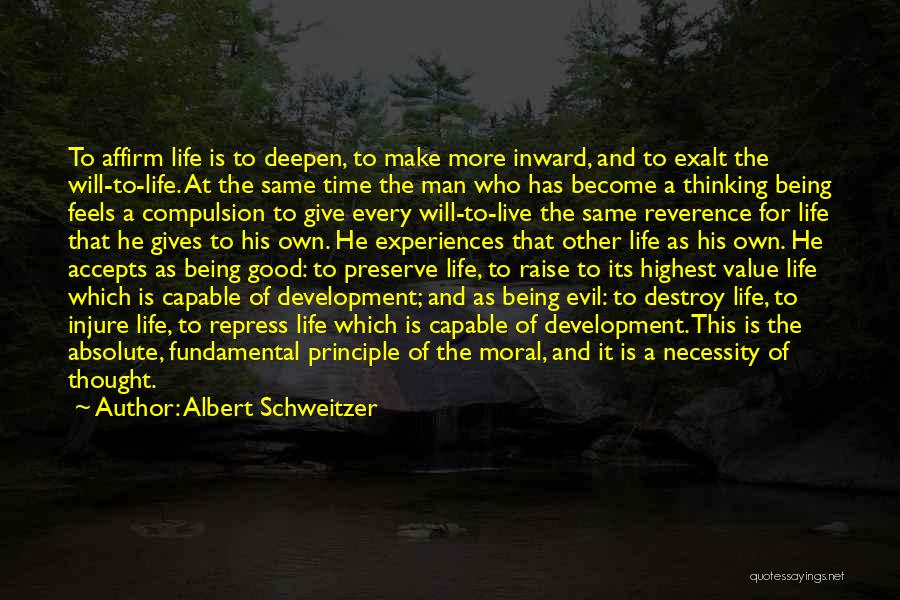 Value And Time Quotes By Albert Schweitzer