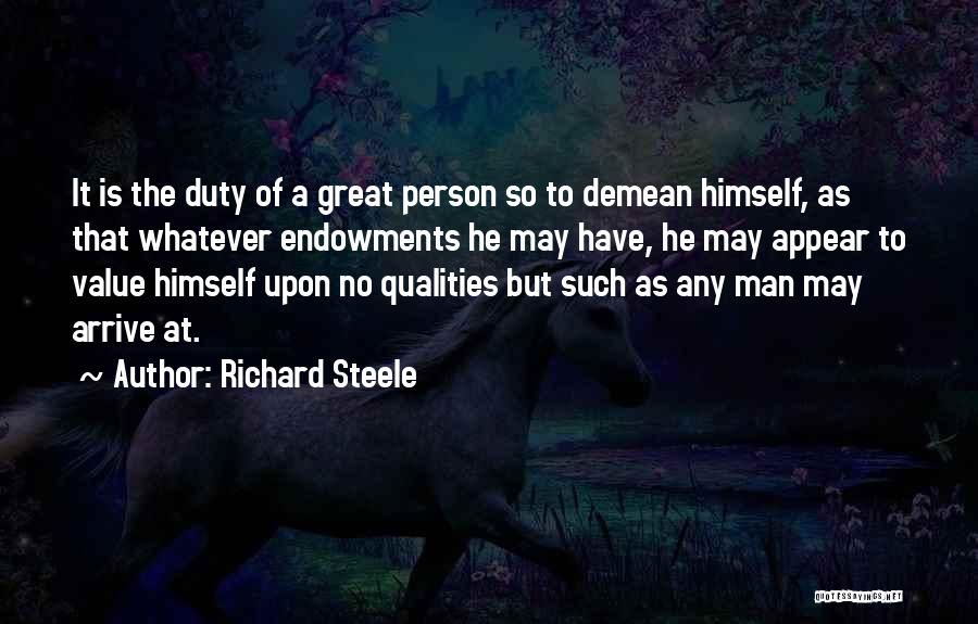 Value Of A Person Quotes By Richard Steele