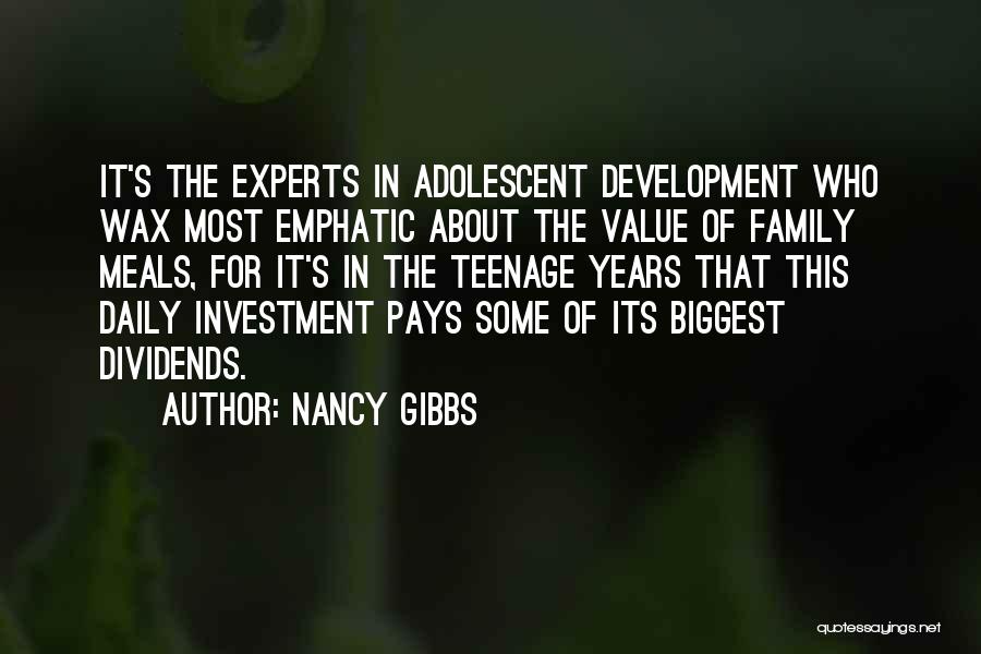 Value Of Family Quotes By Nancy Gibbs