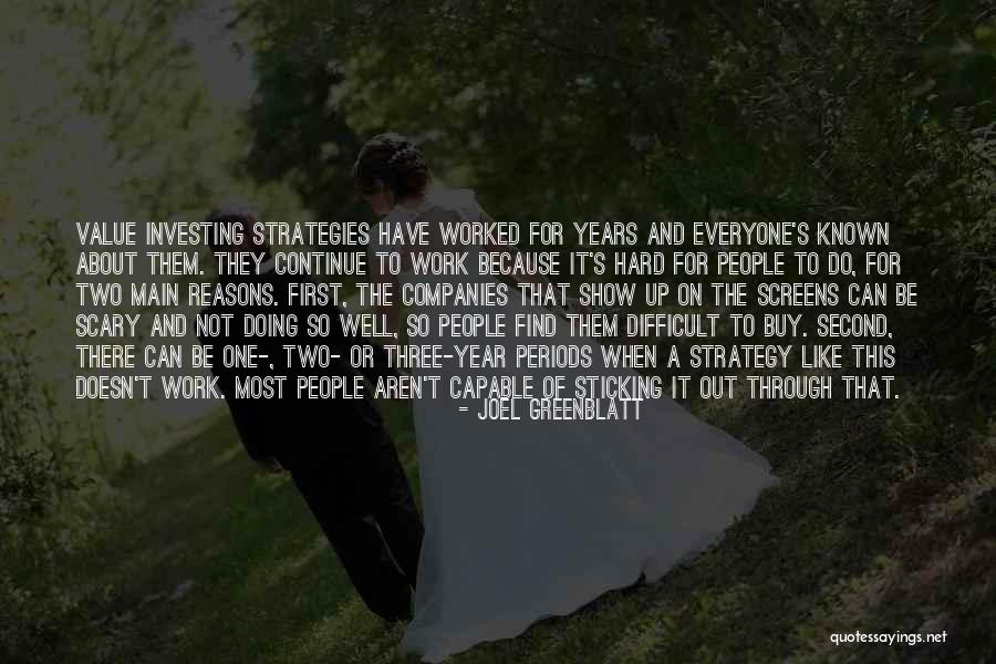 Value Of Hard Work Quotes By Joel Greenblatt Value Of Hard Work Quotes By Joel Greenblatt