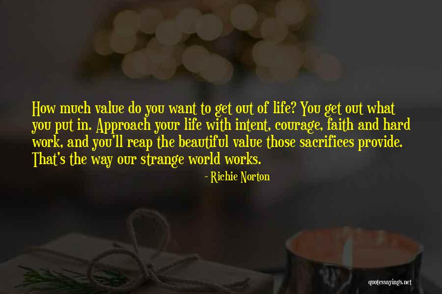 Value Of Hard Work Quotes By Richie Norton Value Of Hard Work Quotes By Richie Norton