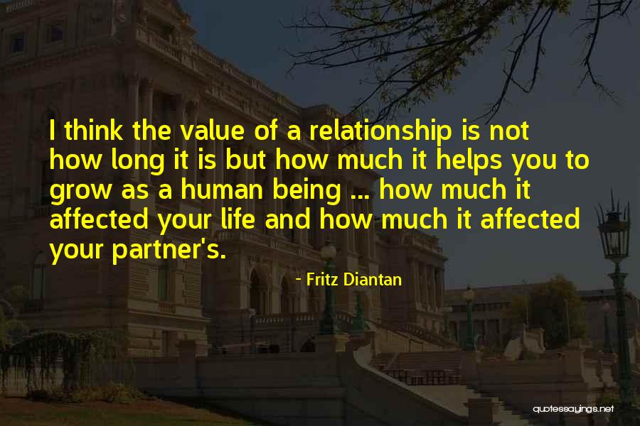 Value Of Human Life Quotes By Fritz Diantan