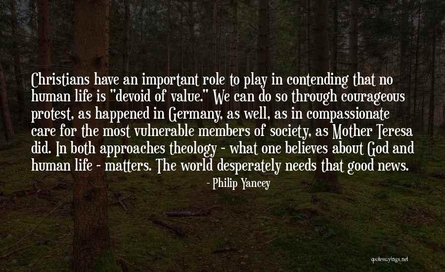 Value Of Human Life Quotes By Philip Yancey