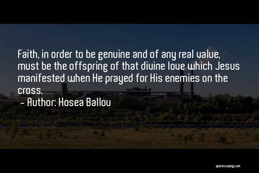 Value Of Love Quotes By Hosea Ballou