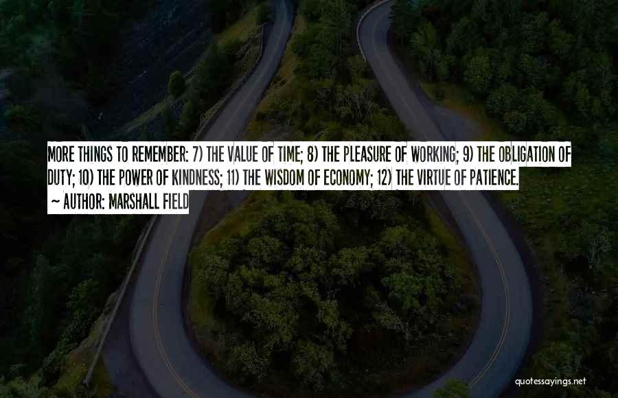 Value Of Time Quotes By Marshall Field