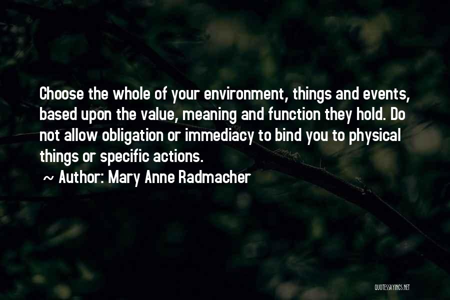 Value The Things Quotes By Mary Anne Radmacher