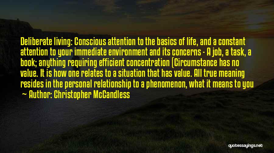 Value Your Job Quotes By Christopher McCandless