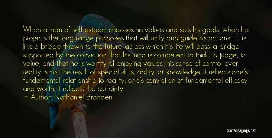 Values And Actions Quotes By Nathaniel Branden