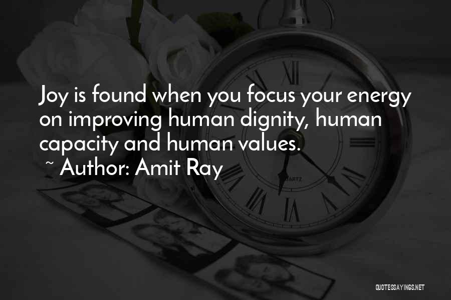 Values And Dignity Quotes By Amit Ray