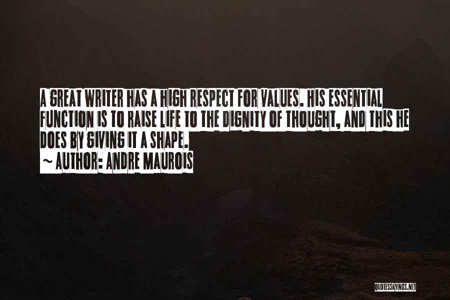 Values And Dignity Quotes By Andre Maurois