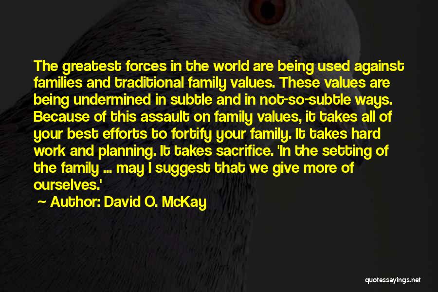 Values And Family Quotes By David O. McKay