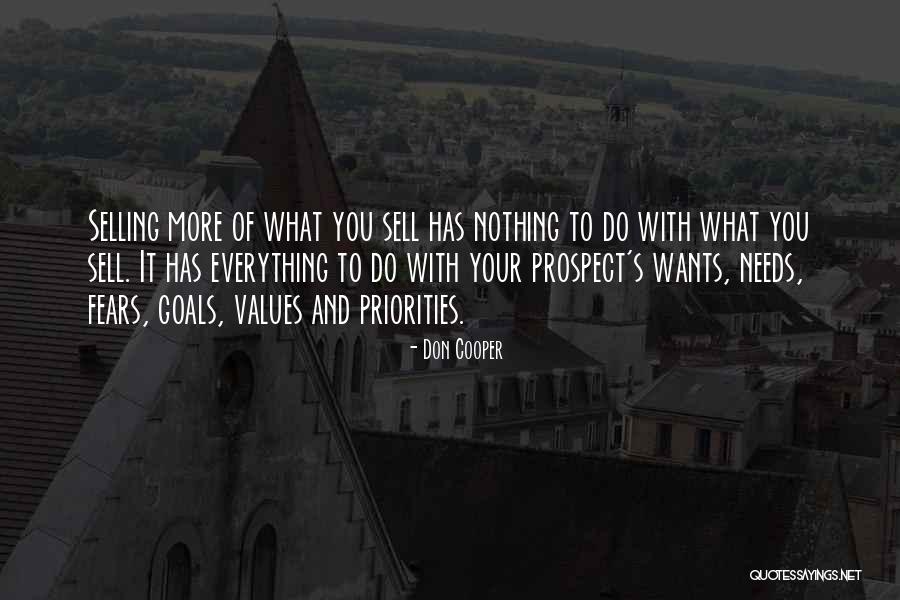 Values And Goals Quotes By Don Cooper