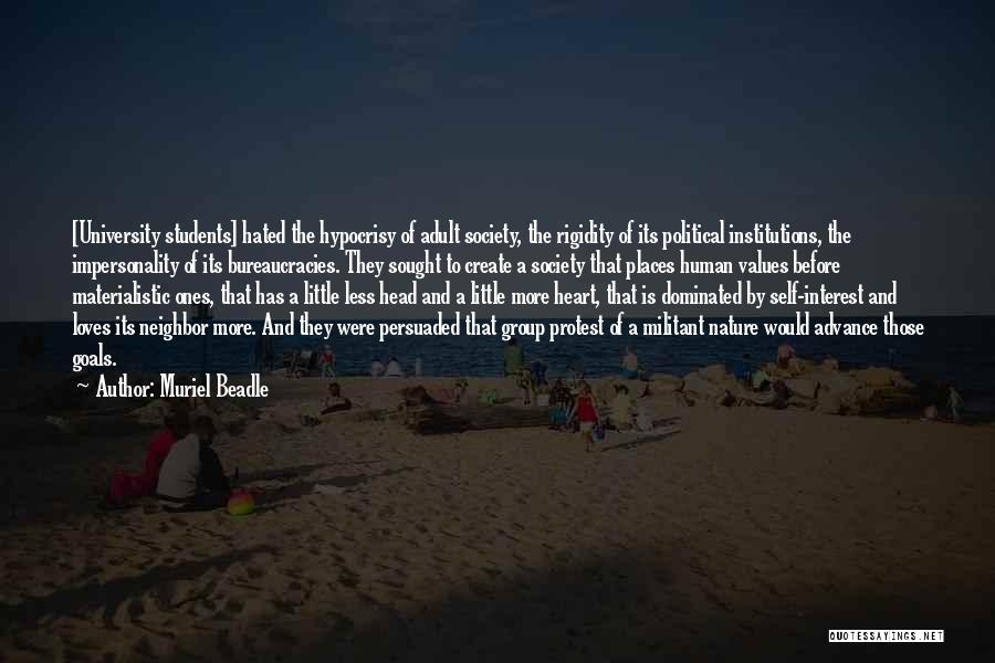Values And Goals Quotes By Muriel Beadle