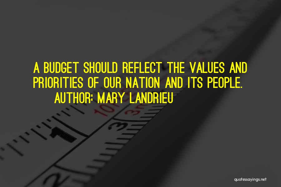 Values And Priorities Quotes By Mary Landrieu