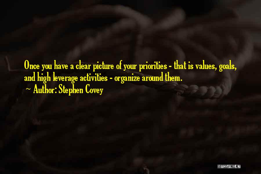 Values And Priorities Quotes By Stephen Covey
