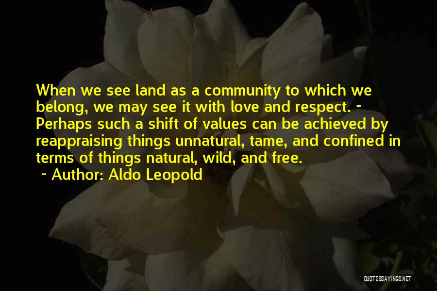 Values And Respect Quotes By Aldo Leopold