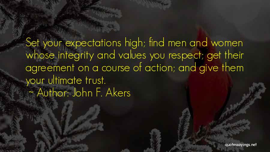 Values And Respect Quotes By John F. Akers