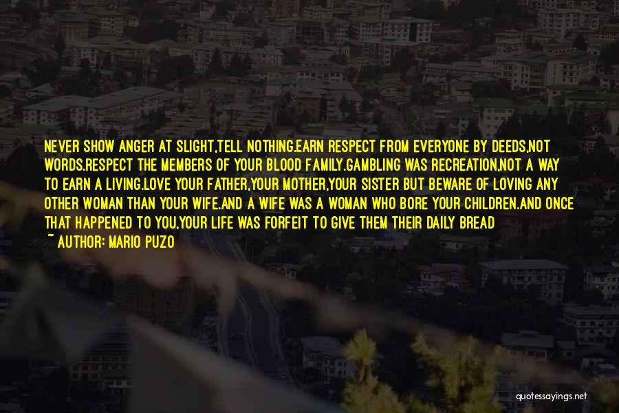 Values And Respect Quotes By Mario Puzo