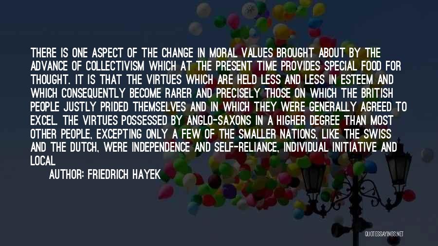 Values And Virtues Quotes By Friedrich Hayek