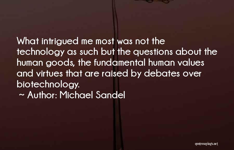 Values And Virtues Quotes By Michael Sandel