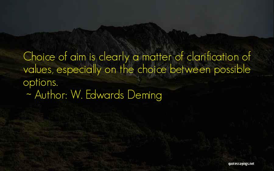 Values Clarification Quotes By W. Edwards Deming