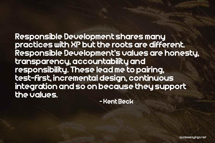 Values Development Quotes By Kent Beck Values Development Quotes By Kent Beck