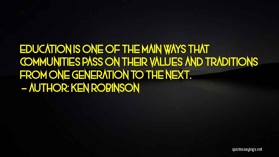 Values Education Quotes By Ken Robinson