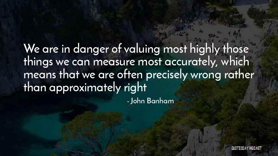 Valuing Things Quotes By John Banham