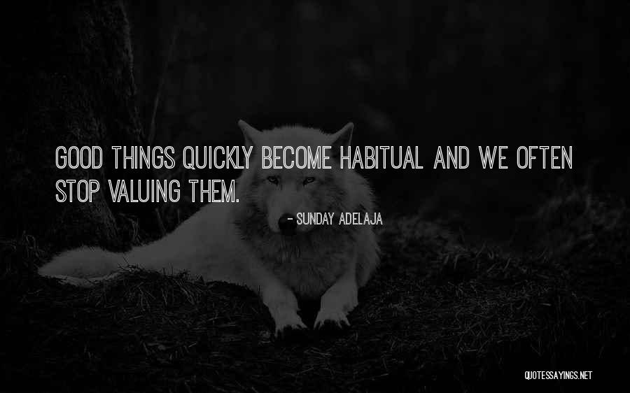 Valuing Things Quotes By Sunday Adelaja