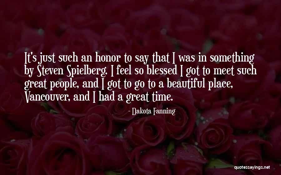Vancouver Quotes By Dakota Fanning Vancouver Quotes By Dakota Fanning