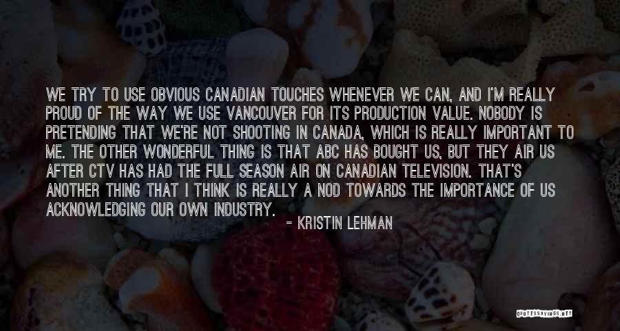 Vancouver Quotes By Kristin Lehman