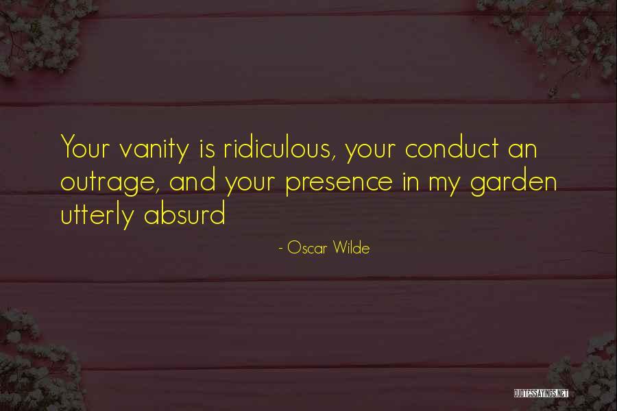 Vanity Quotes By Oscar Wilde