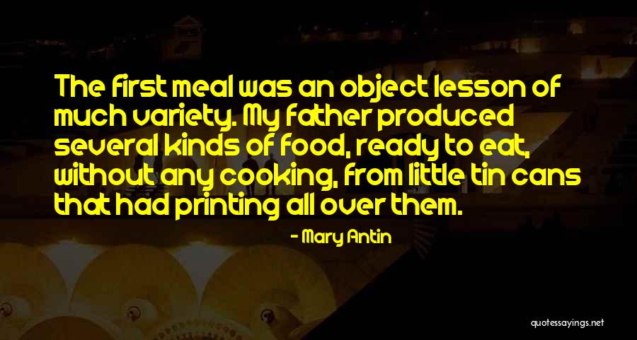 Variety Food Quotes By Mary Antin