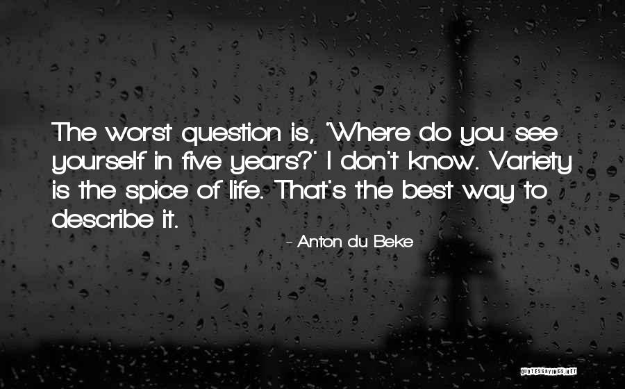 Variety In Life Quotes By Anton Du Beke