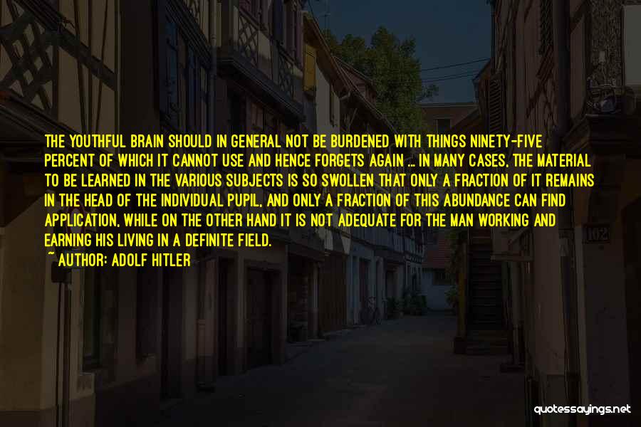 Various Subjects Quotes By Adolf Hitler