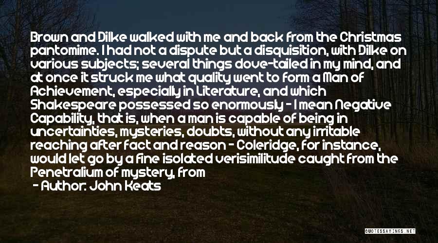 Various Subjects Quotes By John Keats