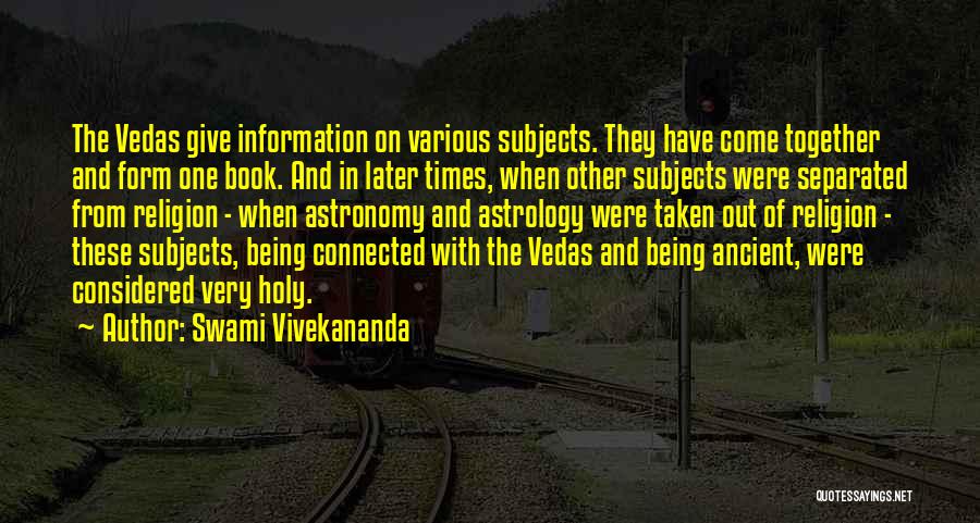 Various Subjects Quotes By Swami Vivekananda