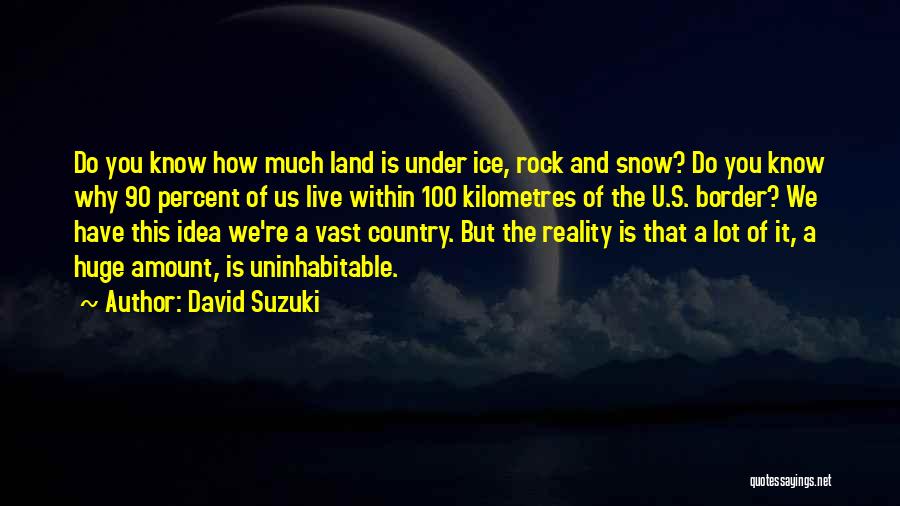 Vast Land Quotes By David Suzuki