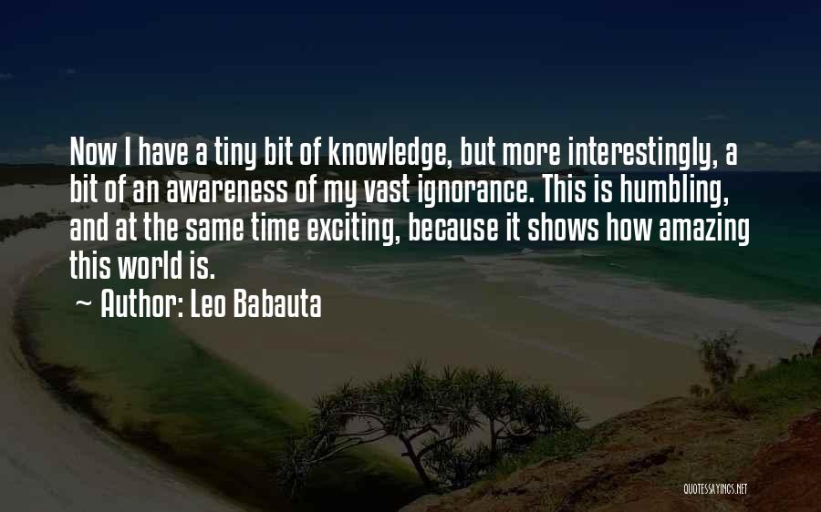 Vast World Quotes By Leo Babauta