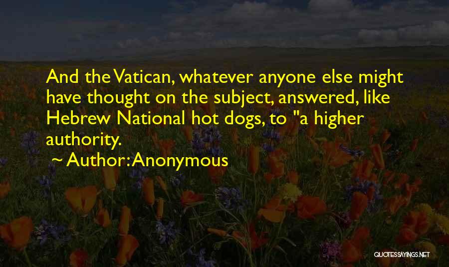 Vatican Quotes By Anonymous