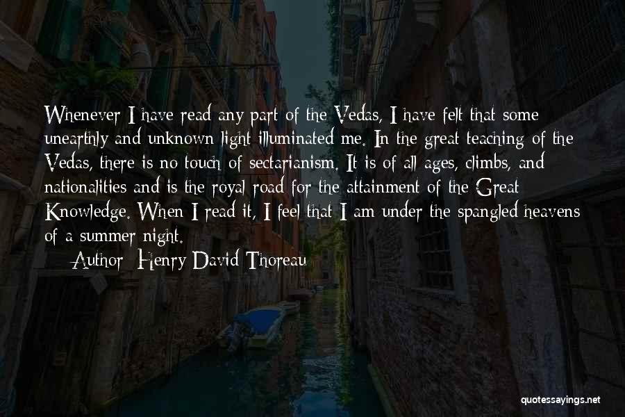 Vedas Quotes By Henry David Thoreau