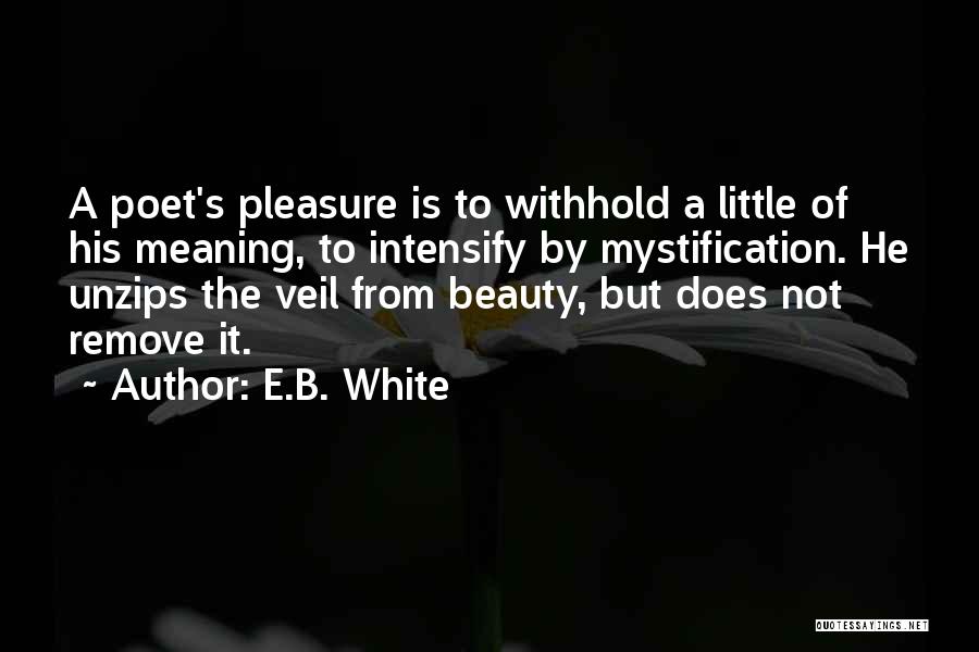 Veils Quotes By E.B. White