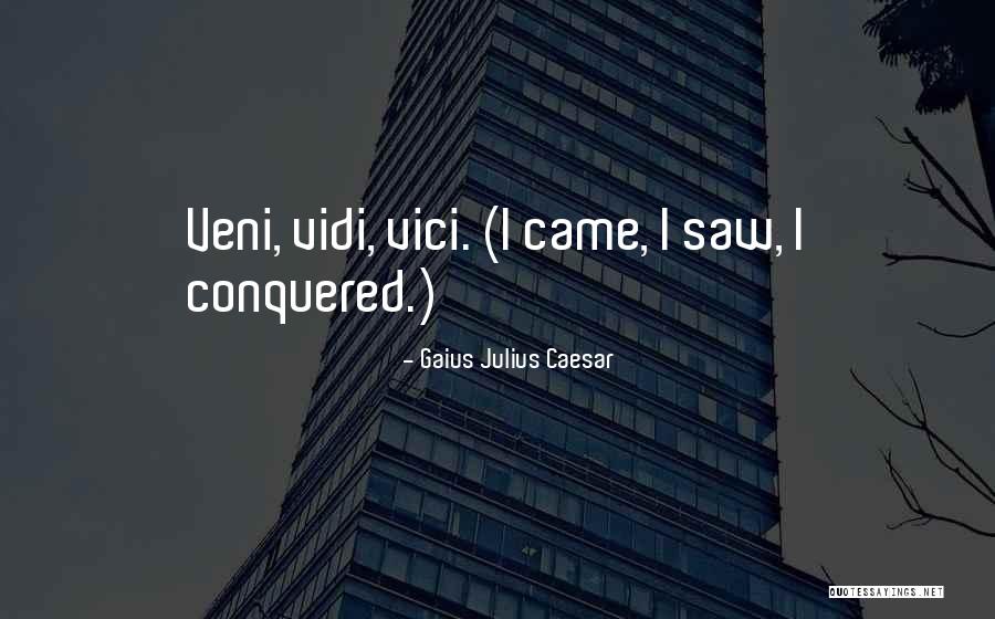 Veni Vidi Quotes By Gaius Julius Caesar